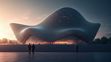 BIM ve mimari konsept için modern yapı detayı